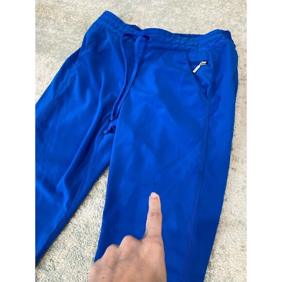 LOT (3) Scrubs Set Top Pants Beyond Scrubs Small/Med BLUE Pants (M) Shirts (S) - Picture 16 of 16